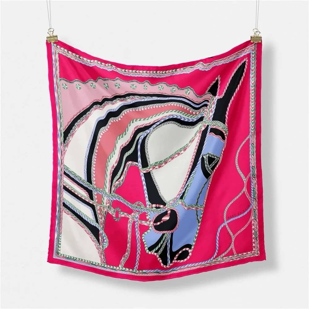 Vibrant Horse Print Scarf
